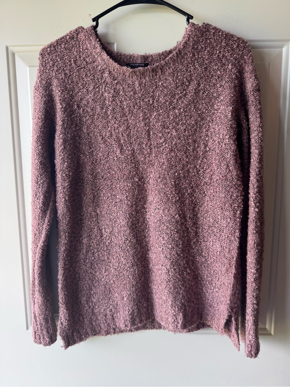 Kohl's Dusty Rose Bouclé Crewneck Sweater